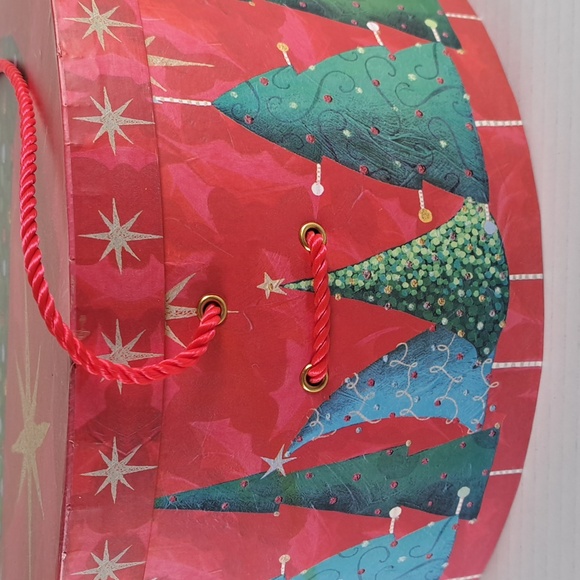 Vintage 2003 Lindy Bowman Gift Box Large Round Hat Christmas Tree Rope Handle - Picture 5 of 7